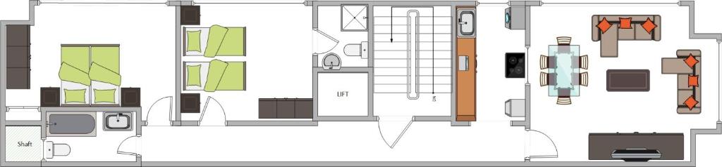 Grunnteikning 2 Bedroom, Bright &amp; Central Top Floor Apartment - 5