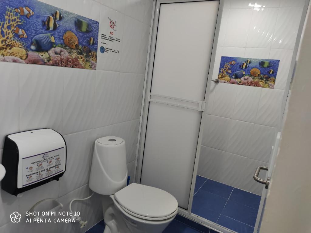 Koupelna v ubytování Casa Hotel Manco Mora
