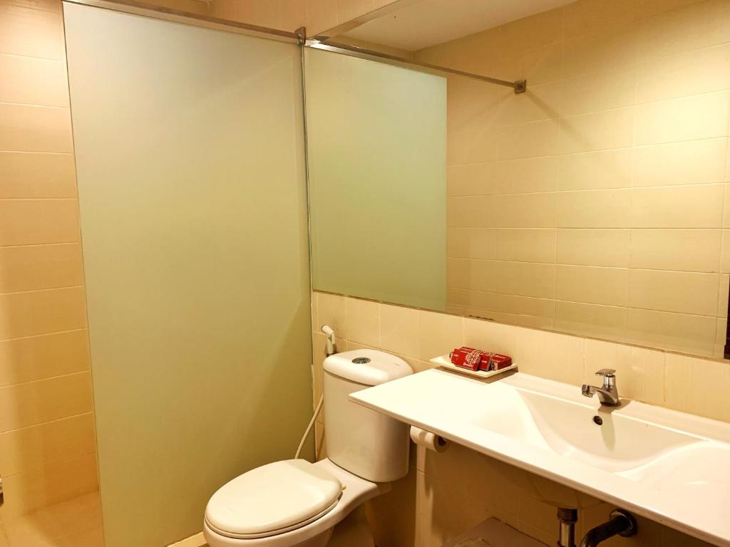 Koupelna v ubytování Ameera Hotel