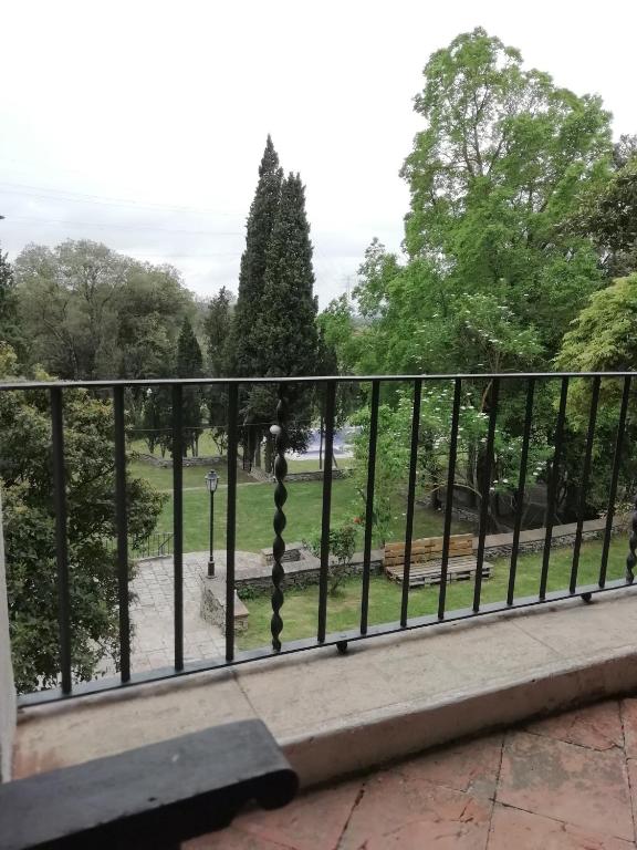A balcony or terrace at Hostal Rural Mas Blanc