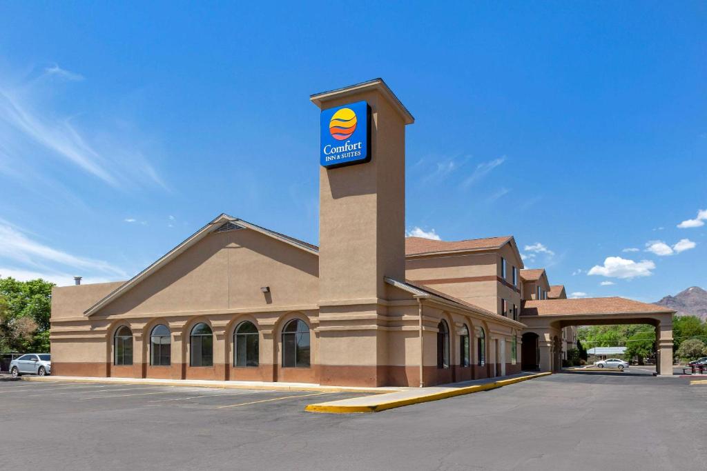 a building with a sign on top of it at Comfort Inn & Suites in Socorro