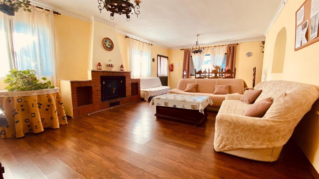 Posezení v ubytování Casa rural las Eras