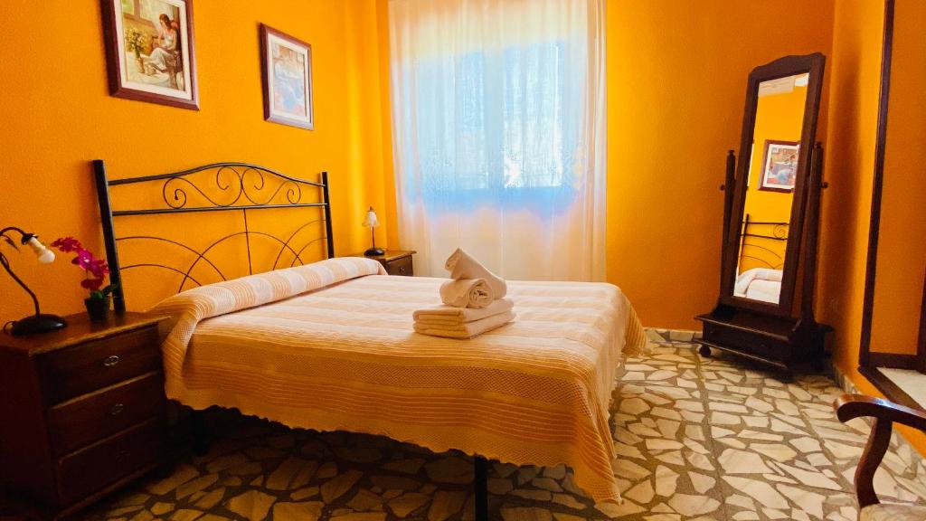 Postel nebo postele na pokoji v ubytování Casa rural las Eras