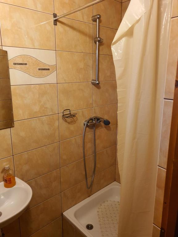 Koupelna v ubytování Casa Monika Ciocarliei