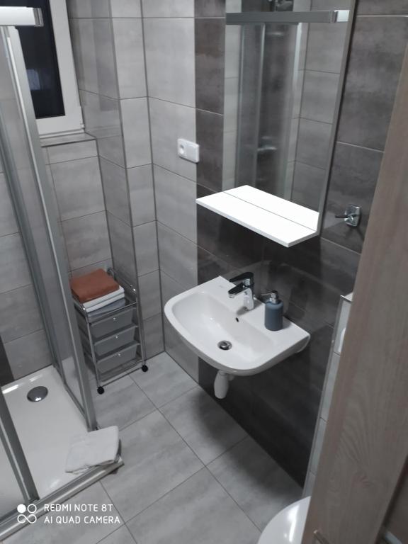 Koupelna v ubytování Apartmán u Davida