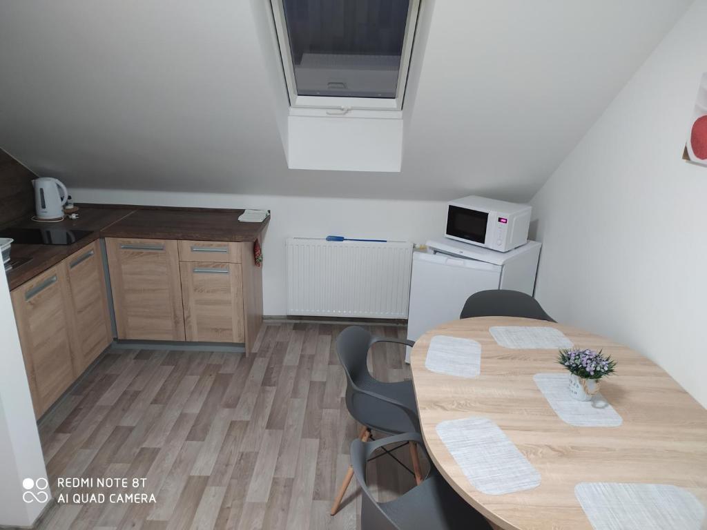 Kuchyň nebo kuchyňský kout v ubytování Apartmán u Davida