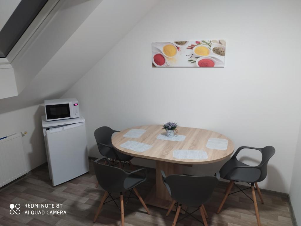 Kuchyň nebo kuchyňský kout v ubytování Apartmán u Davida