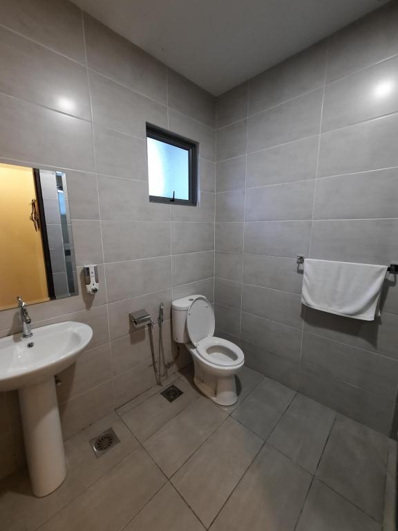 Koupelna v ubytování Hotin Inn