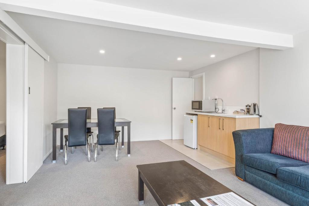 Kuchyň nebo kuchyňský kout v ubytování Kaikoura Beach Motel