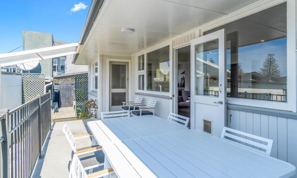 Balkón nebo terasa v ubytování Kaikoura Beach Motel