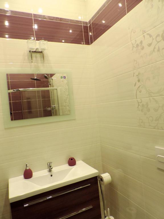 Kúpeľňa v ubytovaní Gdańskie Apartamenty - Apartamenty na Świetego Ducha z 2 sypialniami