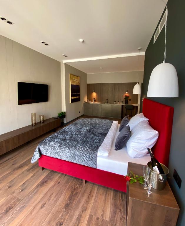 Postel nebo postele na pokoji v ubytování Aparts Hotel Radom