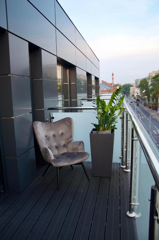 Balkón nebo terasa v ubytování Aparts Hotel Radom