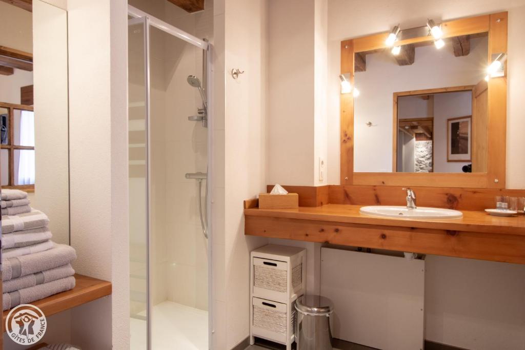 Koupelna v ubytování Chambres d'hôtes La Grangelitte