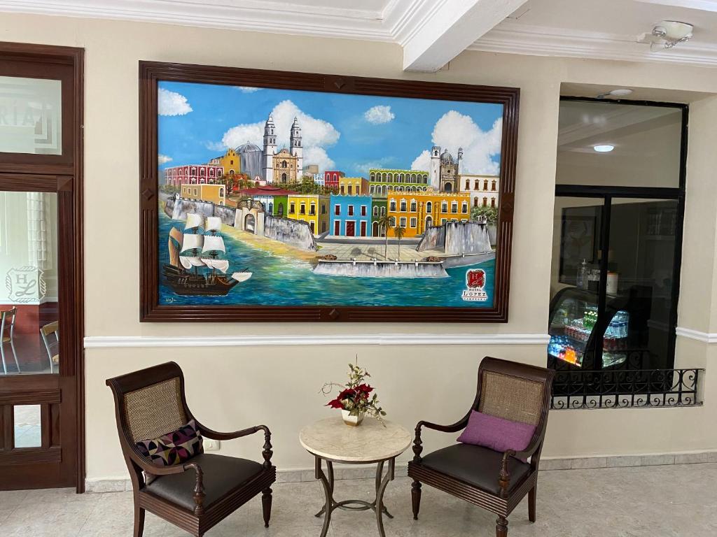 Posezení v ubytování Hotel Lopez Campeche