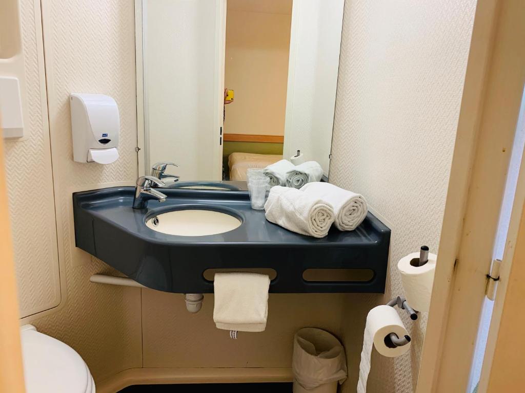 Koupelna v ubytování Hotel Inn Design Dijon Sud