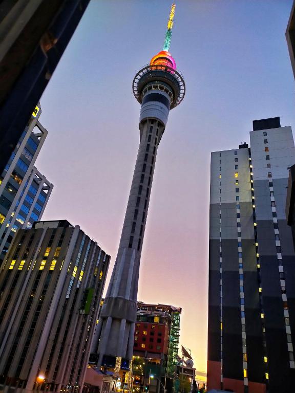 Nespecifikovaný výhled na destinaci Auckland nebo výhled na město při pohledu z hostelu