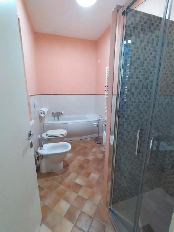 Koupelna v ubytování B&B L'Oliveto