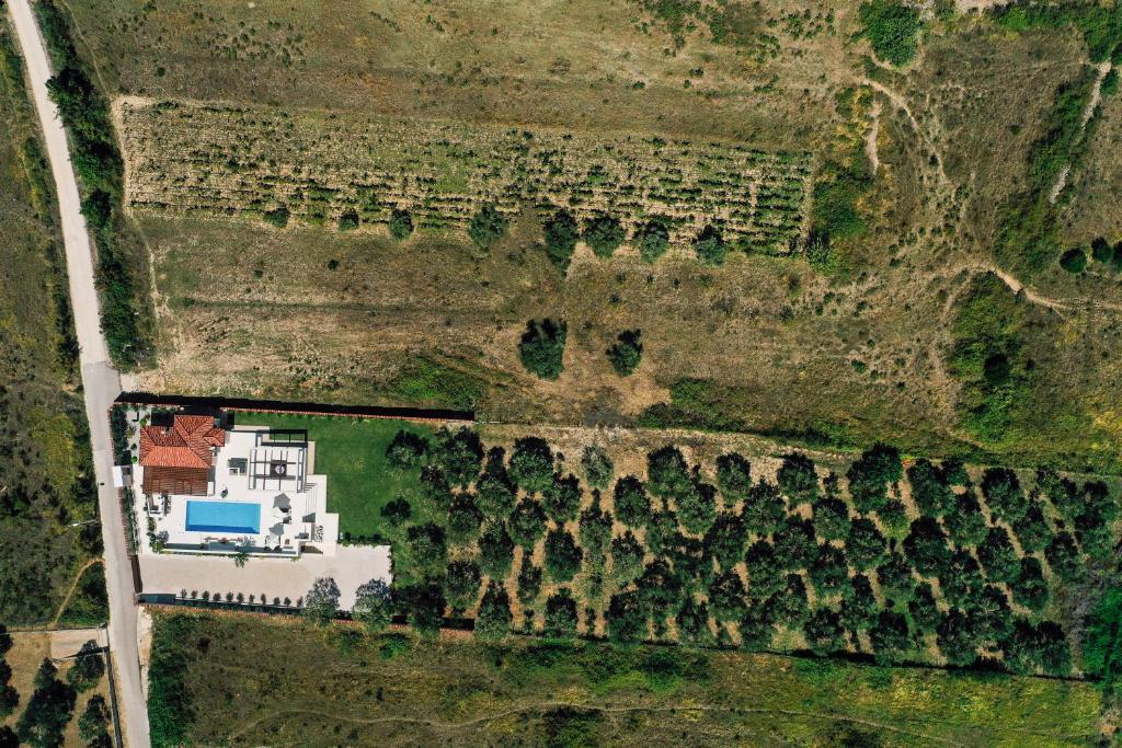 Pohľad z vtáčej perspektívy na ubytovanie Villa Olivetum
