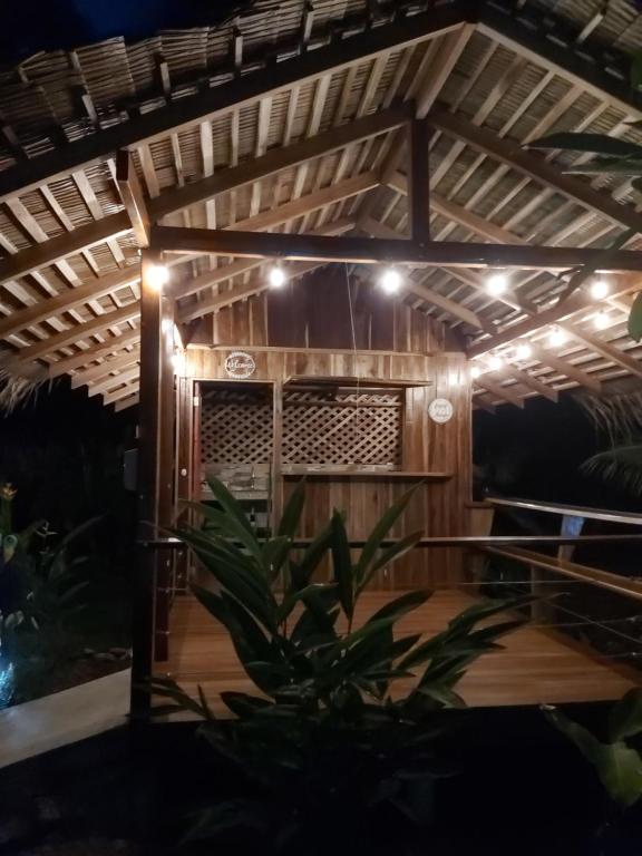 Balkón nebo terasa v ubytování Bungalows Aché Cahuita