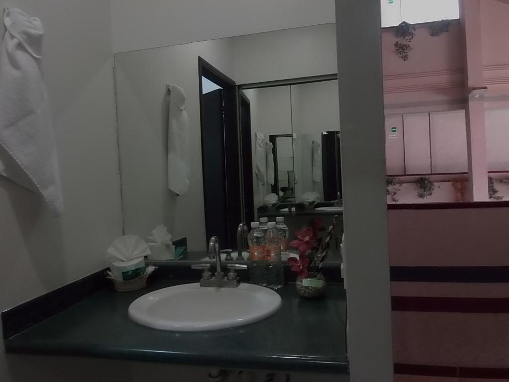 Koupelna v ubytování Hotel Raldos Inn
