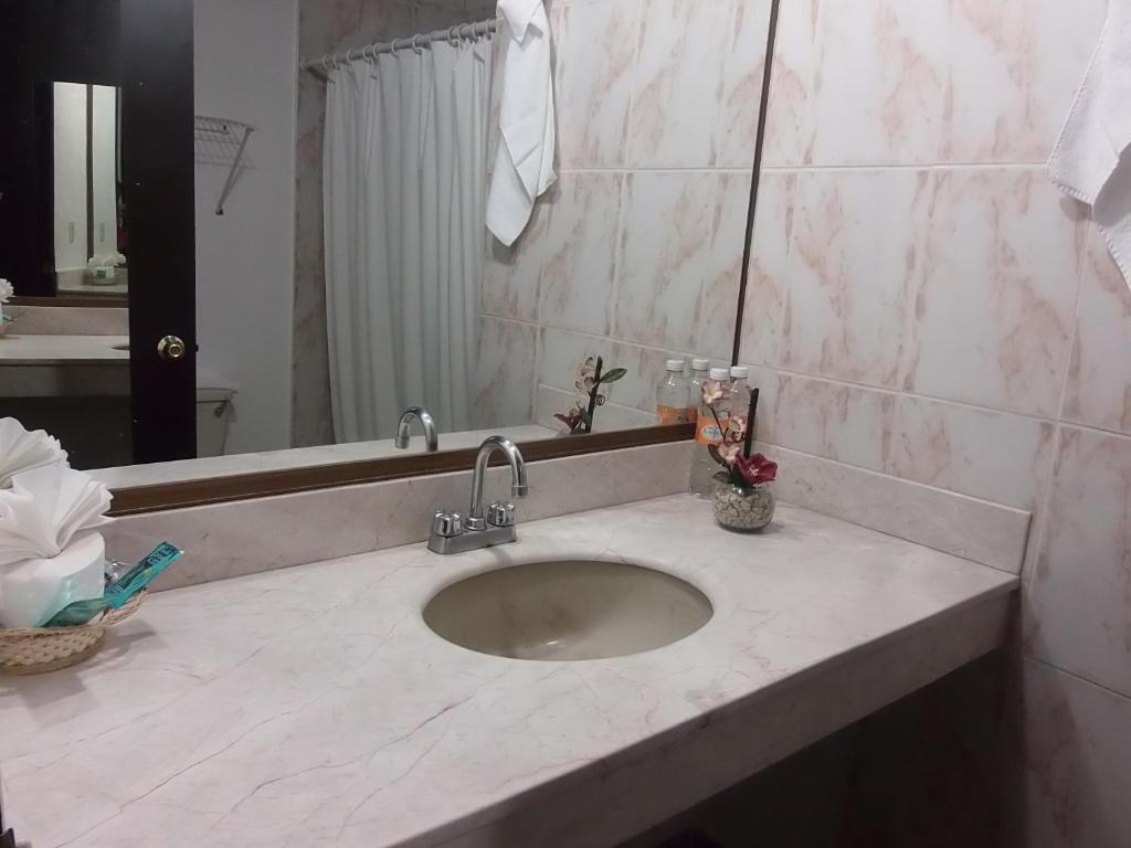 Koupelna v ubytování Hotel Raldos Inn