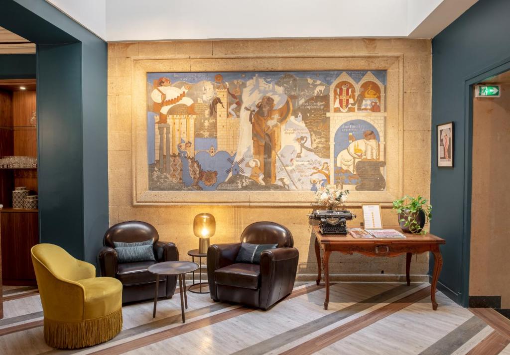 Posezení v ubytování Hôtel Le Bristol