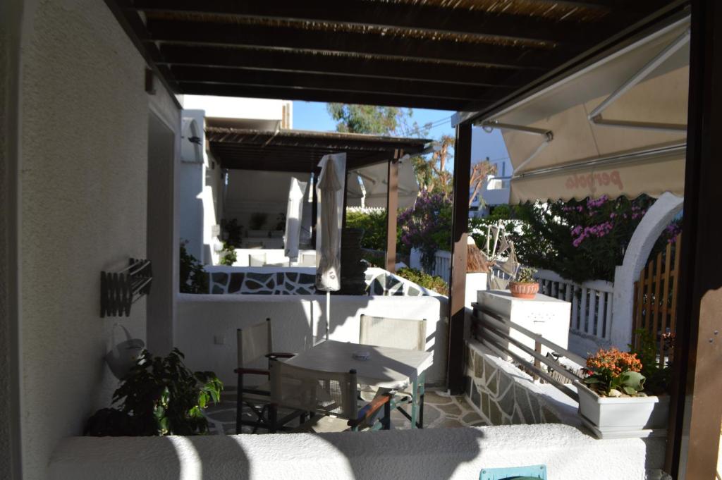 Balkón nebo terasa v ubytování Pergola