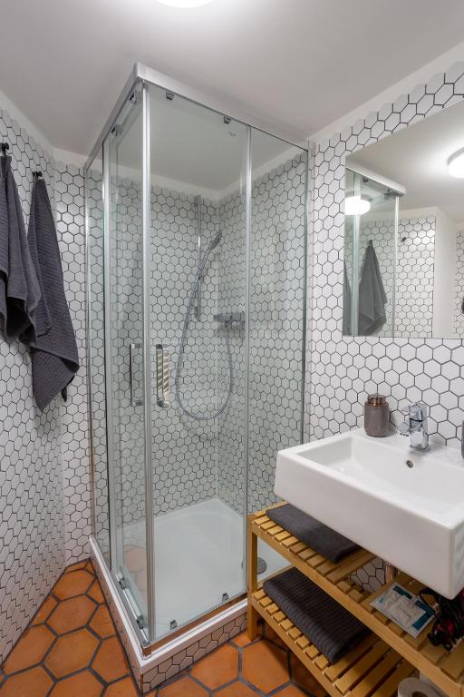 Koupelna v ubytování Apartments No 126 Loket
