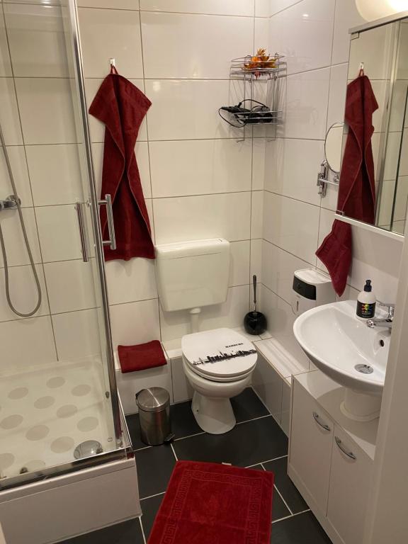 Koupelna v ubytování Chez-Ronny