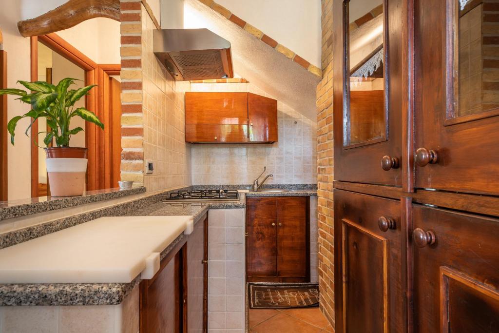 Kuchnia lub aneks kuchenny w obiekcie Villa Mallus 4 posti letto