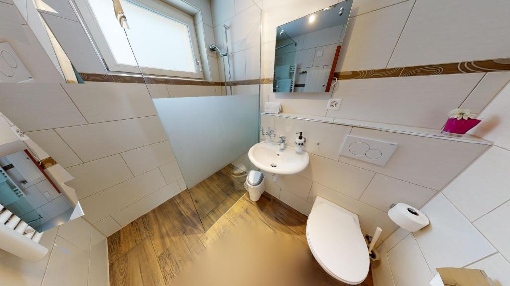 Koupelna v ubytování Casa Riposo