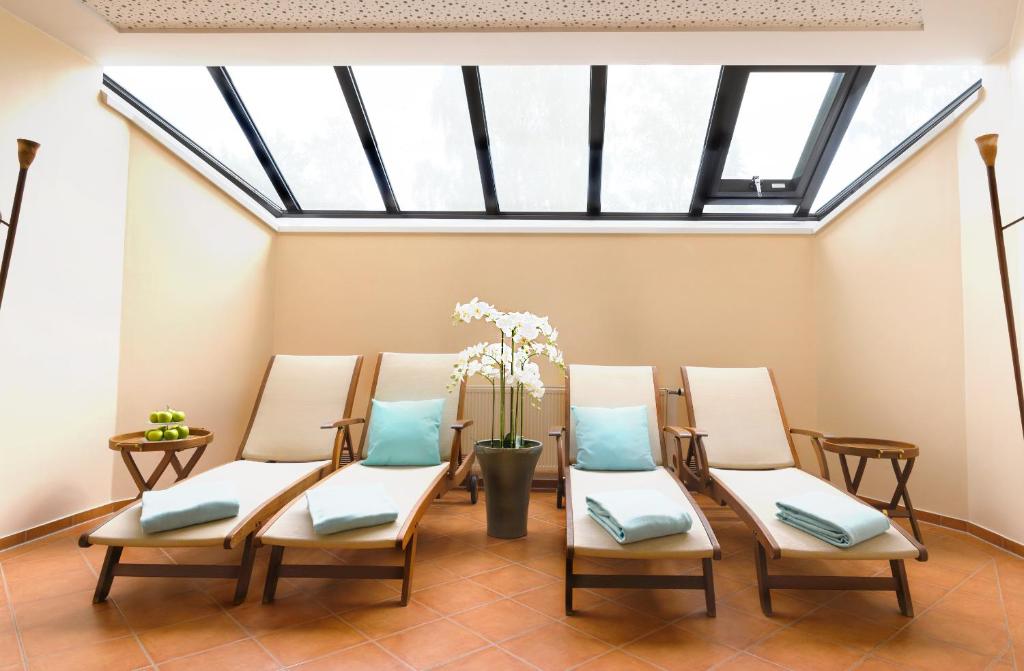 Posezení v ubytování Hotel am Wasserfall