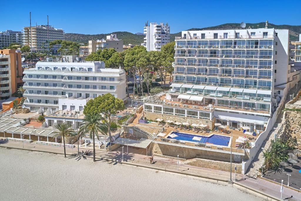 an aerial view of a city with buildings at Hotel Spa Flamboyan - Caribe in Magaluf