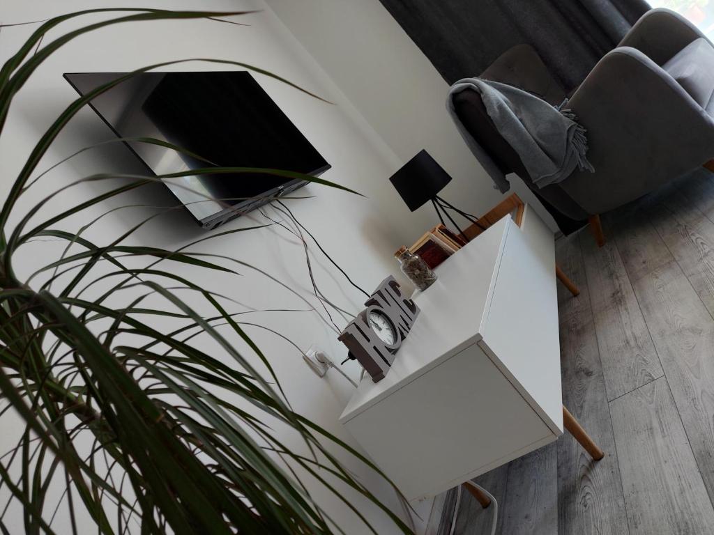 TV a/nebo společenská místnost v ubytování Fenix apartman Vinci