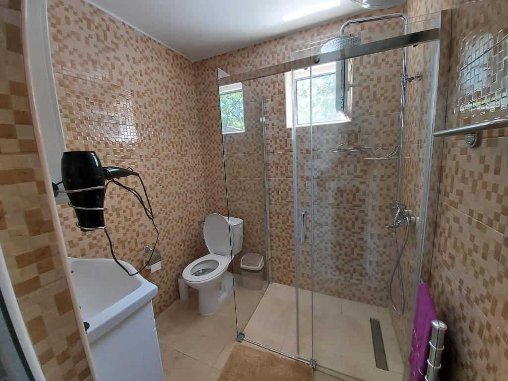Koupelna v ubytování Fenix apartman Vinci