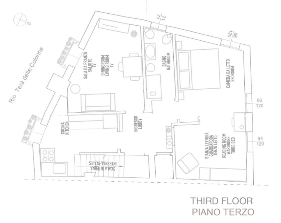 Plan piętra w obiekcie ROOFTOP TERRACE Domus dei fabbri
