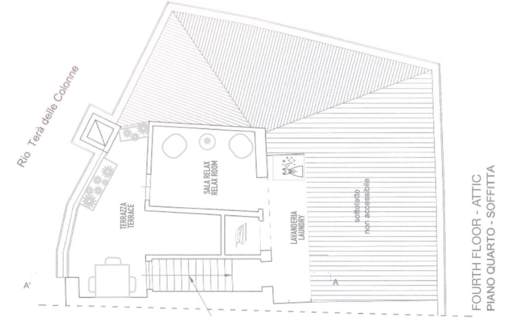 Plan piętra w obiekcie ROOFTOP TERRACE Domus dei fabbri