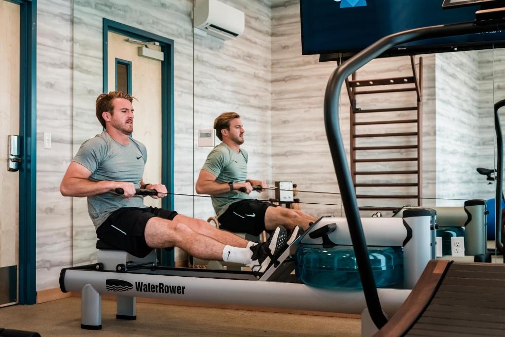 Fitness centrum a/nebo fitness zařízení v ubytování SALTLINE