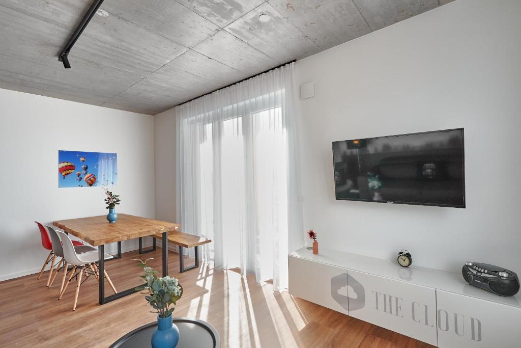 TV a/nebo společenská místnost v ubytování The Cloud Suite Apartments