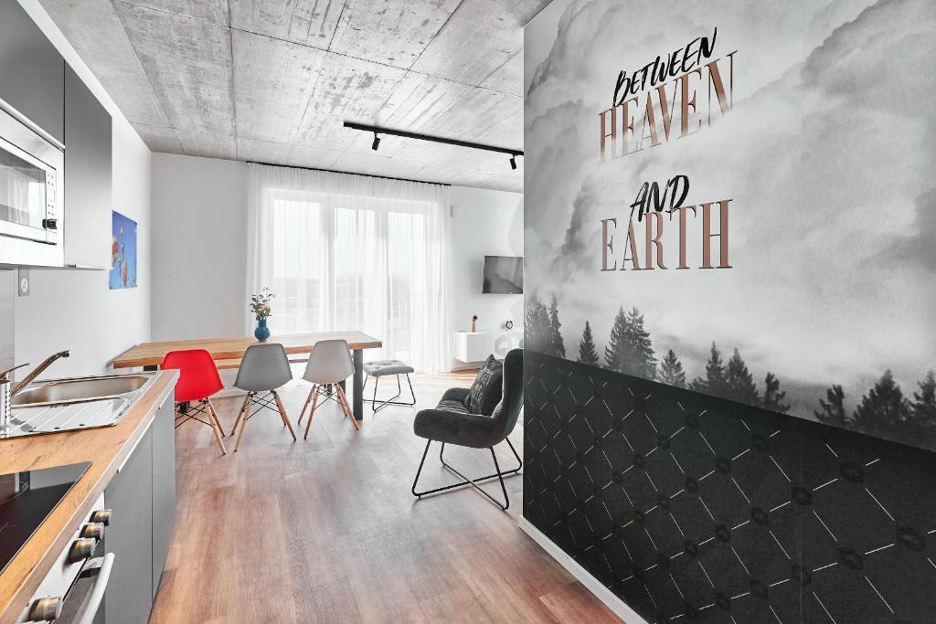 Posezení v ubytování The Cloud Suite Apartments