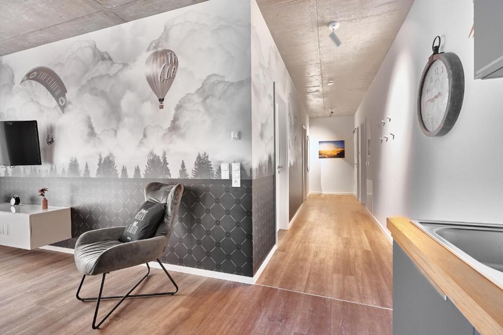 Posezení v ubytování The Cloud Suite Apartments