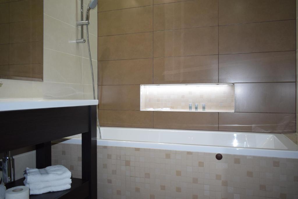Koupelna v ubytování Hotel Regal