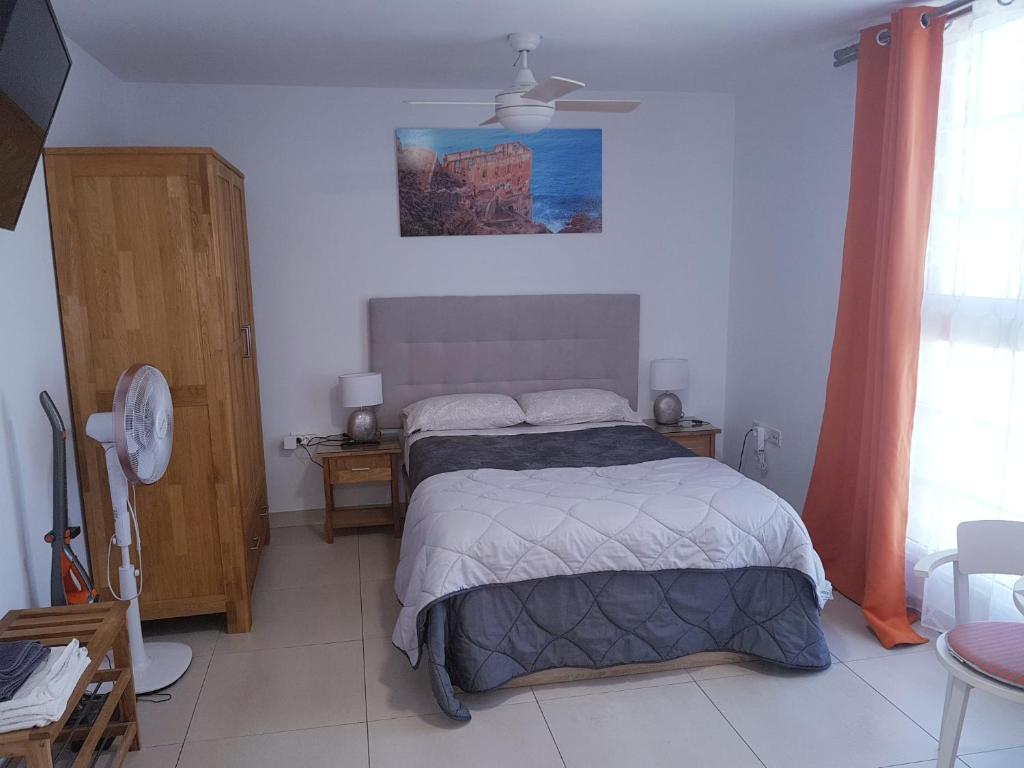 a bedroom with a large bed in a room at Estudio nuevo con baño, cocina y gran terraza in Los Realejos