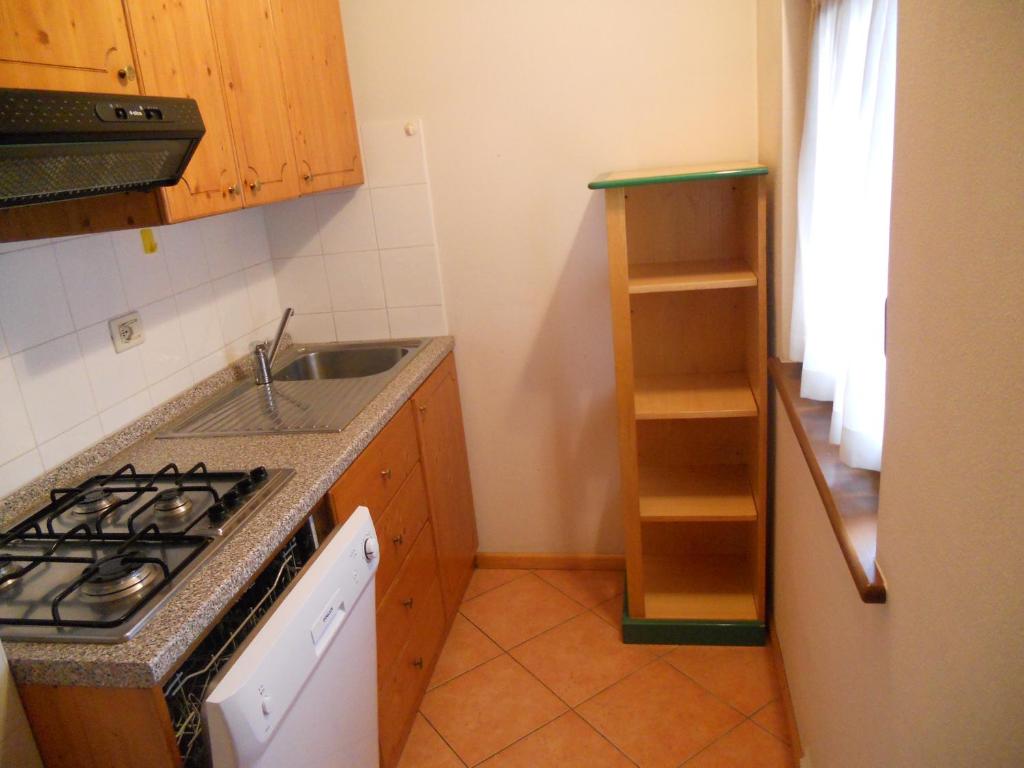 Kuchyň nebo kuchyňský kout v ubytování Hotel Bonapace ***S