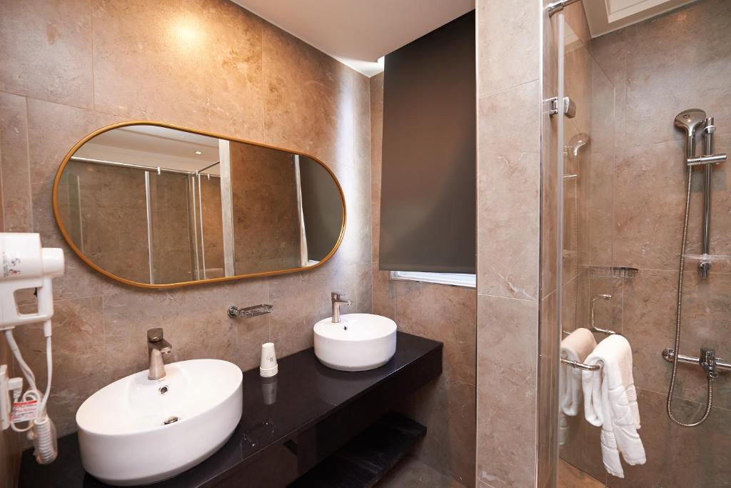 Koupelna v ubytování Sun Motel