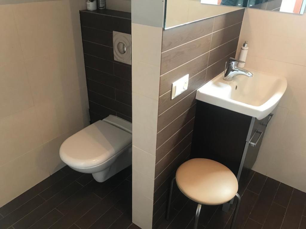 Kúpeľňa v ubytovaní apartament centrum