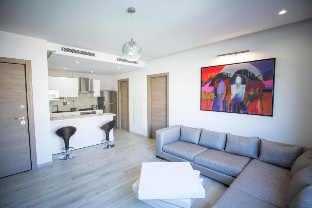 Poilsio erdvė arba baras apgyvendinimo įstaigoje C13 Residence Malaga Cosy and spacious 1bd in La Marsa