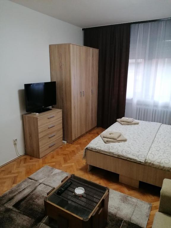 Postel nebo postele na pokoji v ubytování Apartman dt Valjevo