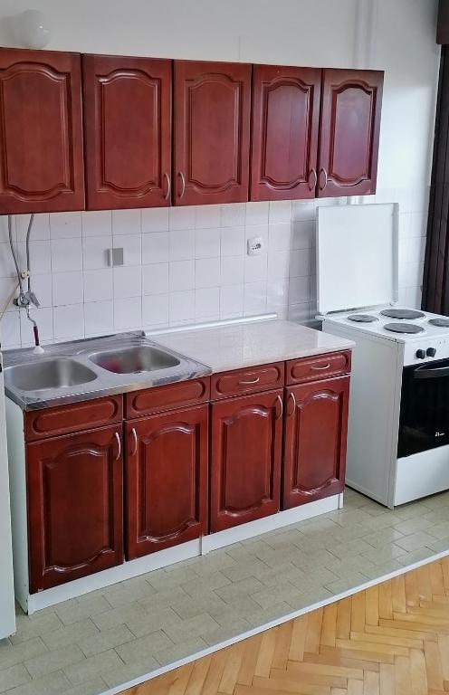 Kuchyň nebo kuchyňský kout v ubytování Apartman dt Valjevo